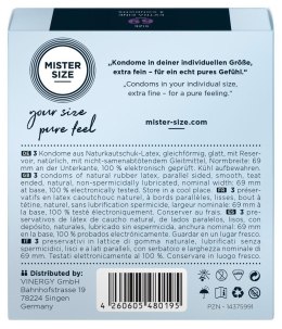 Mister Size 69mm pack of 3 Mister Size