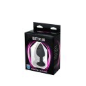 Silikonowy korek analny Fantasy czarny z sercem i diamentem 8 cm Fantasy