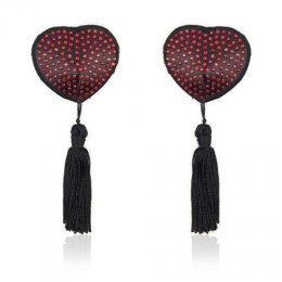 Bielizna-Heart shine nipples tassels (rosso) Toyz4lovers