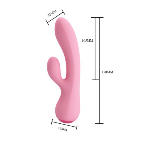 Wibrator królik stymulacja łechtaczki pamięć 17cm 12 trybów USB Pretty Love