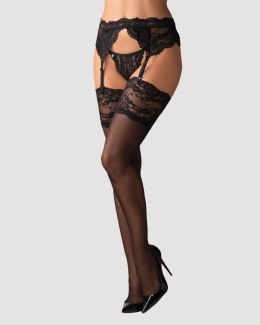 Bielizna-810-STO-1 pończochy czarne L/XL Obsessive