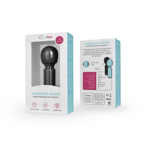 Wibrator Mini Vibe Wand EasyToys czarny USB 12 cm Easytoys