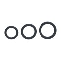 Classic Silicone Cockring Set of 3 - XS/S/M - Black Levelz by Shots