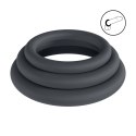 Classic Silicone Cockring Set of 3 - XS/S/M - Black Levelz by Shots