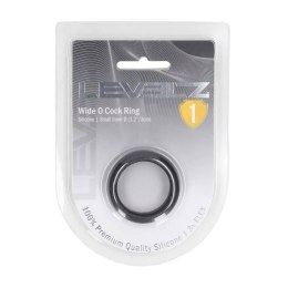 Pierścień Wide O Silicone Cockring - S - 30 mm - Black Levelz