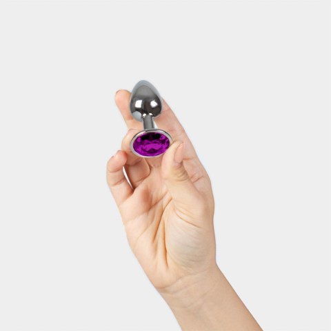PURPLE JEWELLED METAL BUTT PLUG S Secret Play