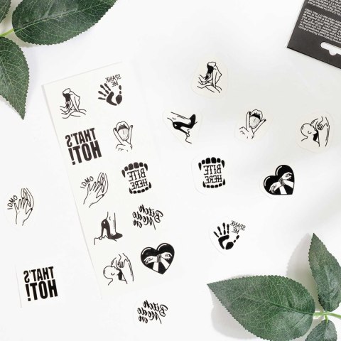 SET of 10 TEMPORARY TATTOOS - KINKY COLLECTION Secret Play