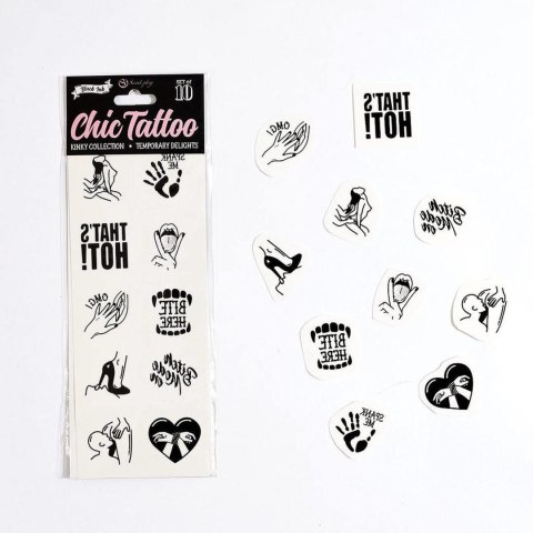SET of 10 TEMPORARY TATTOOS - KINKY COLLECTION Secret Play