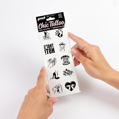 SET of 10 TEMPORARY TATTOOS - KINKY COLLECTION Secret Play