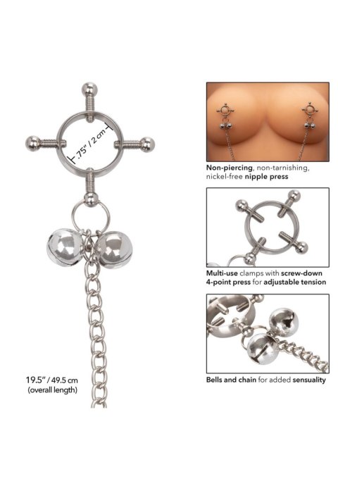 4-Point Nipple Press W Bells Metal CalExotics