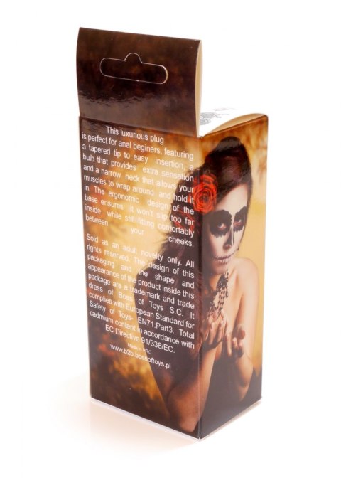 Plug korek analny stalowy z kryształem 2,7cm biały Boss Series HeavyFun