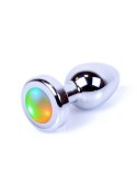 Plug stalowy korek analny światło LED ozdobny 7cm Boss Series HeavyFun