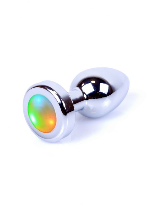 Plug stalowy korek analny światło LED ozdobny 7cm Boss Series HeavyFun
