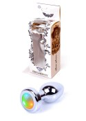 Plug stalowy korek analny światło LED ozdobny 7cm Boss Series HeavyFun