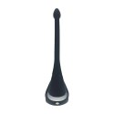 Remote Control Vibrating Silicone Tri O Cockring with Prostate Stimulator - Black Levelz