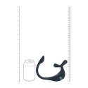 Remote Control Vibrating Silicone Tri O Cockring with Prostate Stimulator - Black Levelz