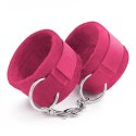TOUGH LOVE VELCRO HANDCUFFS WITH EXTRA 40CM CHAIN CRUSHIOUS PINK Crushious