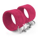 TOUGH LOVE VELCRO HANDCUFFS WITH EXTRA 40CM CHAIN CRUSHIOUS PINK Crushious