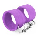 TOUGH LOVE VELCRO HANDCUFFS WITH EXTRA 40CM CHAIN CRUSHIOUS PURPLE Crushious