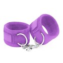 TOUGH LOVE VELCRO HANDCUFFS WITH EXTRA 40CM CHAIN CRUSHIOUS PURPLE Crushious