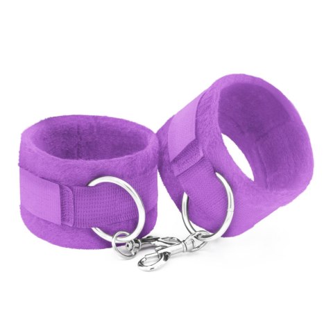 TOUGH LOVE VELCRO HANDCUFFS WITH EXTRA 40CM CHAIN CRUSHIOUS PURPLE Crushious