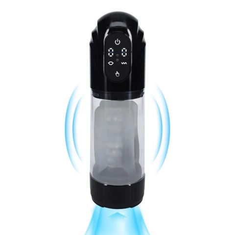 TechnoThrust - Automatic Waterproof Masturbator Pump - Black Pumped