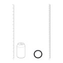 Wide O Silicone Cockring - XL - 50mm - Black Levelz