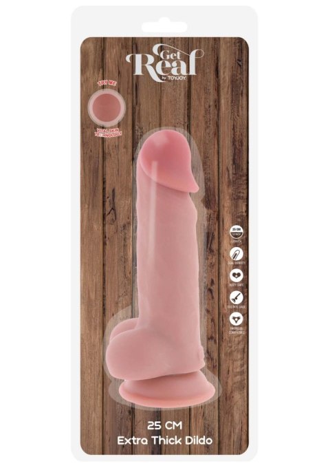Deluxe Dual Density Thick Dildo TPE 25 cm TOYJOY