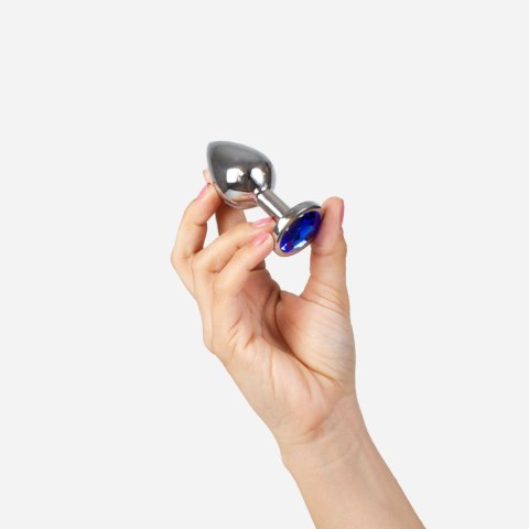 BLUE JEWELLED METAL BUTT PLUG M Secret Play