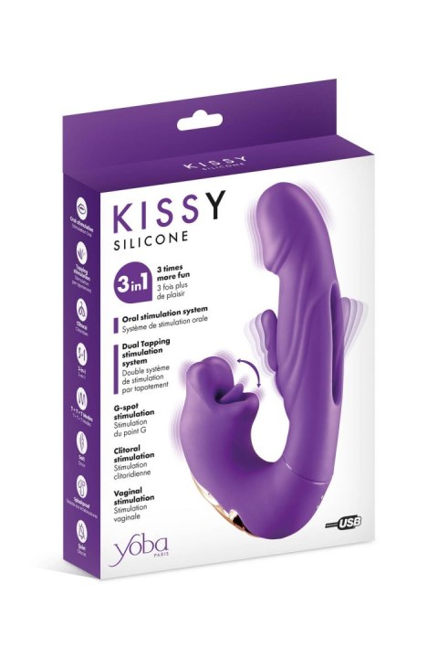 Kissy 3-in-1 Rabbit Vibrator purple Yoba