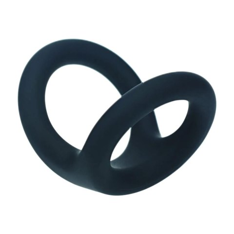 Double O Silicone Cockring - L - Black Levelz by Shots