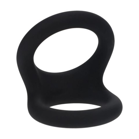 Double O Silicone Cockring - L - Black Levelz by Shots
