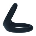 Double O Silicone Cockring - L - Black Levelz by Shots