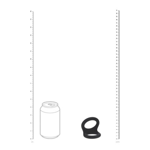 Double O Silicone Cockring - L - Black Levelz by Shots