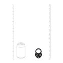 Liquid Silicone Triple Weighted Ball Cockring - Black Levelz by Shots