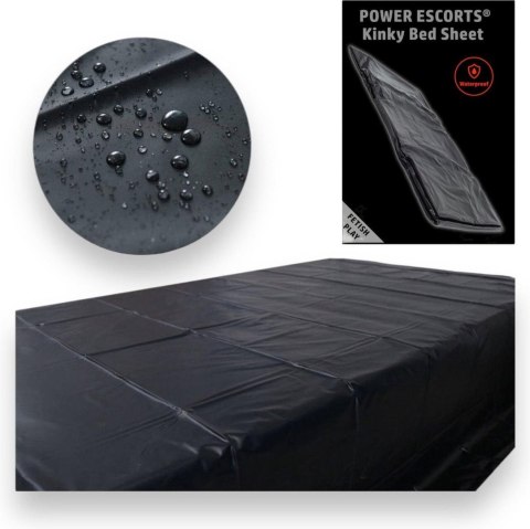 Power Escorts - BR190 - Kinky Bed Sheet Black - 160 x 227 CM Power Escorts