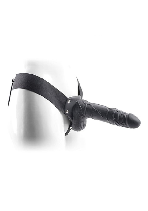 Proteza-FALLO STRAP ON CAVO REAL RAPTURE 8 BLACK WITH BALLS Real Rapture