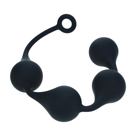 Silicone Waterdrop Anal Balls - XL - 50mm - Black Levelz by Shots
