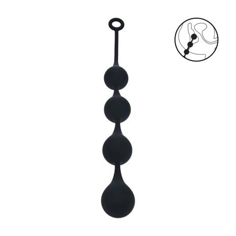 Silicone Waterdrop Anal Balls - XL - 50mm - Black Levelz by Shots