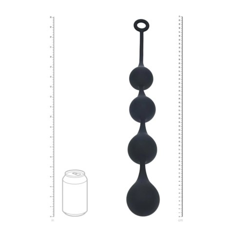 Silicone Waterdrop Anal Balls - XL - 50mm - Black Levelz by Shots