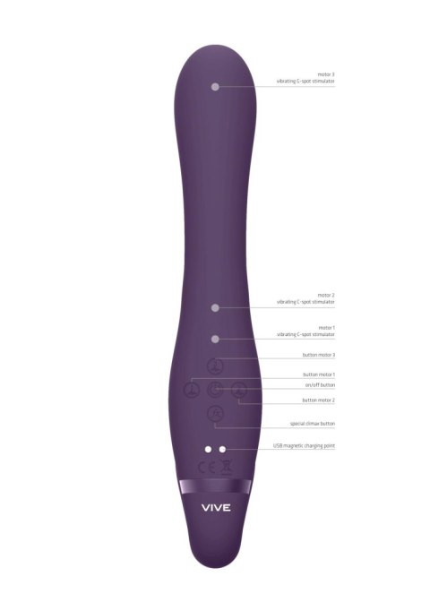 Wibrator Strap on Suki Purple Vive