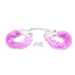 Metal handcuffs with pink furry Fantasy