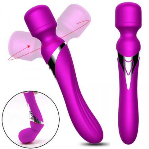 Masażer łechtaczki wibrator 2 końcówki 7trybów 22cm Boss Series Fox