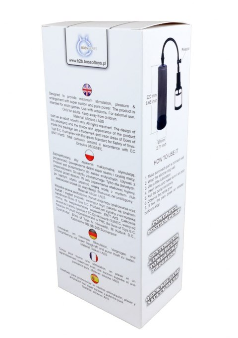 Pompka erekcyjna powiększ sobie penisa mocna Boss Series Power