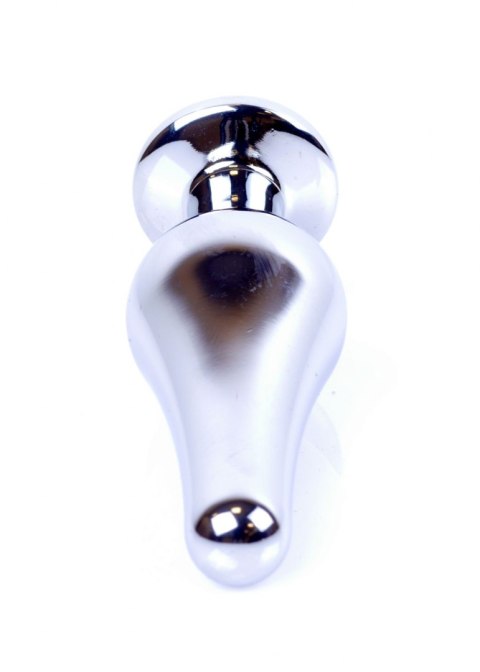 Stalowy korek analny plug do anusa kryształek 9cm niebieski Boss Series HeavyFun