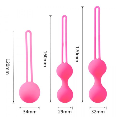 Zestaw 3 kulki do ćwiczeń mięśni kegla i stymulacji Boss Series HeavyFun