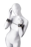 Anonymo handcuffs, PU leather, print, 19.5 cm Toyfa