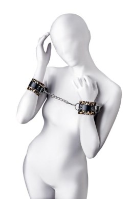 Anonymo handcuffs, PU leather, print, 19.5 cm Toyfa