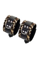 Anonymo handcuffs, PU leather, print, 19.5 cm Toyfa