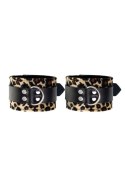 Anonymo handcuffs, PU leather, print, 19.5 cm Toyfa